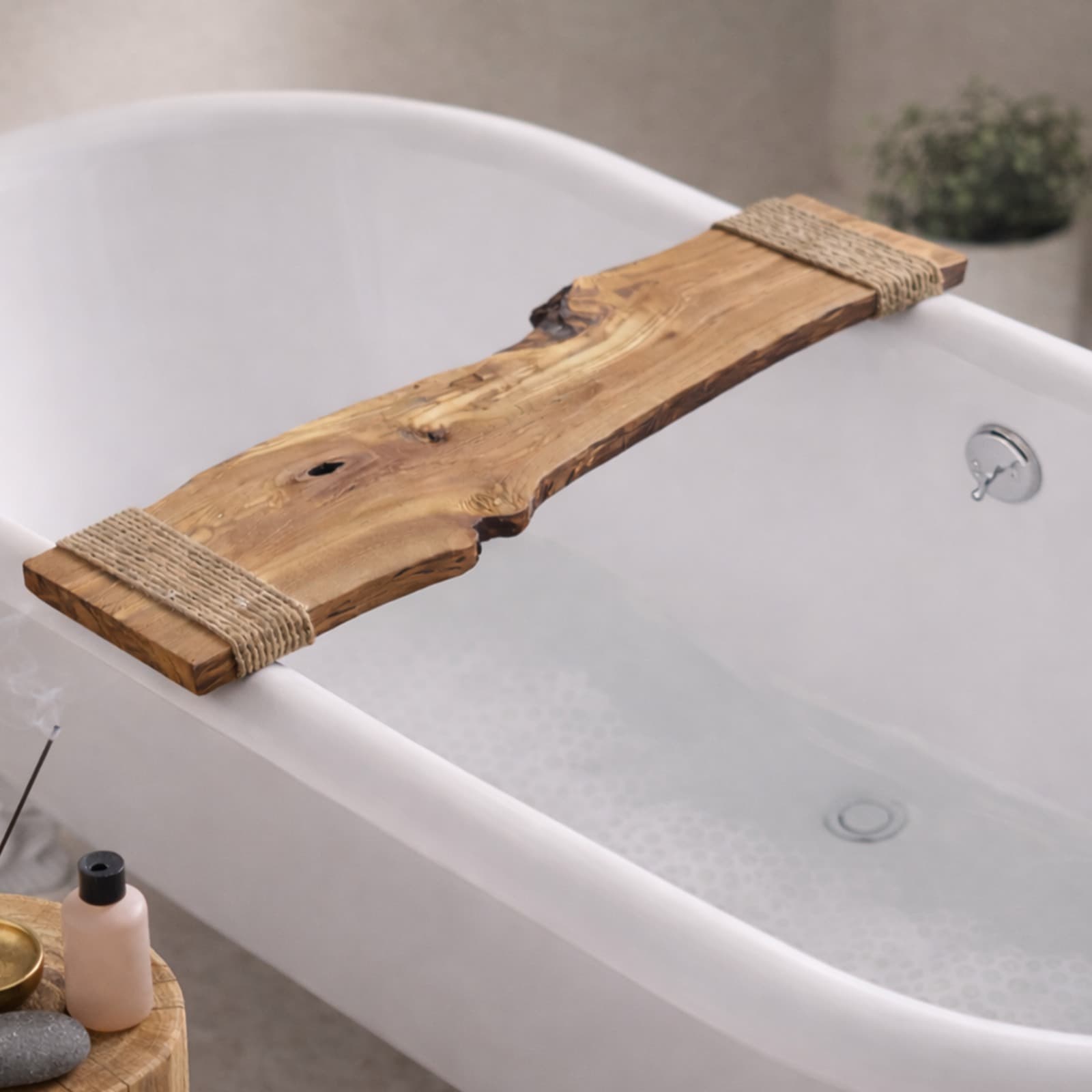 Olive Wood Bath Tray